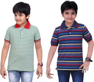 

Dongli Boys Printed T Shirt(Blue, Pack of 2), Combo color