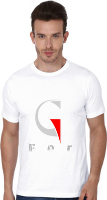 

Trendster Printed Men' Round Neck White T-Shirt