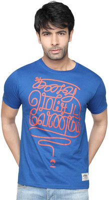 

Tamizhanda Printed Men's Round Neck Blue T-Shirt