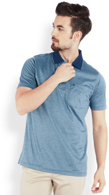 

Raymond Solid Men's Polo Neck Blue T-Shirt