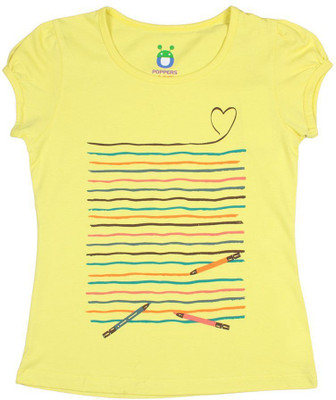 

Poppers by Pantaloons Girls Graphic Print T Shirt(Yellow, Bright yellow