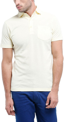 

Parx Solid Men's Polo Neck Yellow T-Shirt