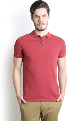 

Blackberrys Solid Men's Polo Neck Red T-Shirt, Watermelon red