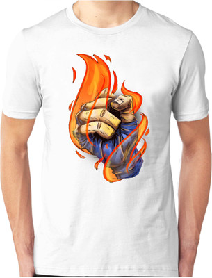 

Foscous Printed Men's Round Neck White T-Shirt