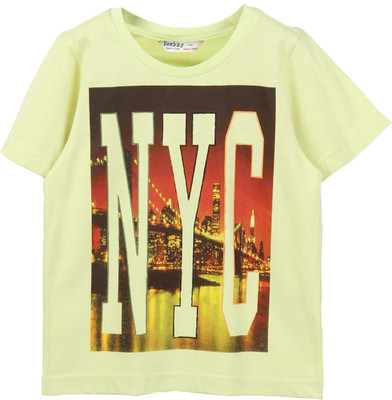 

Beebay Boys Graphic Print T Shirt(Yellow, Pack of 1), Light yellow