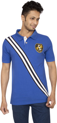 

Red Line Solid Men's Polo Neck Blue T-Shirt
