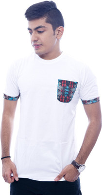 

Urban Flux Solid Men' Round Neck White T-Shirt