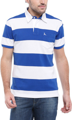 

Parx Striped Men's Polo Neck Dark Blue T-Shirt