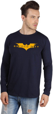 

SayItLoud Printed Men's Round Neck Blue T-Shirt, Navy blue