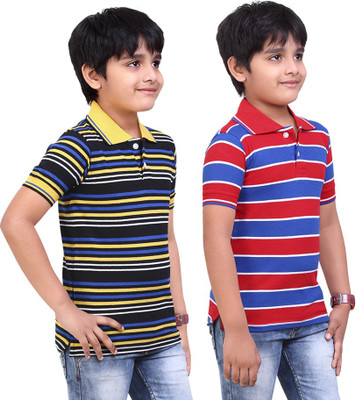 

Dongli Boys Printed T Shirt(Black, Pack of 2), Multicolor