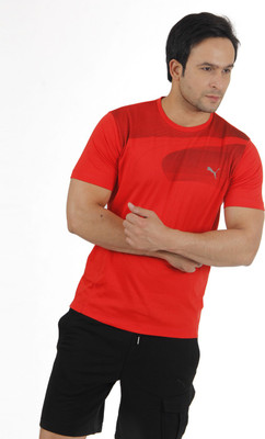 

Puma Printed Men' Round Neck Red T-Shirt