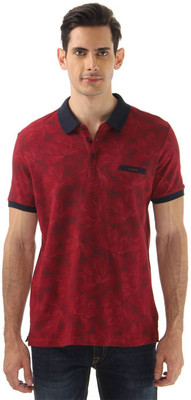 

Monte Carlo Printed Men's Polo Neck Maroon T-Shirt, Navy maroon