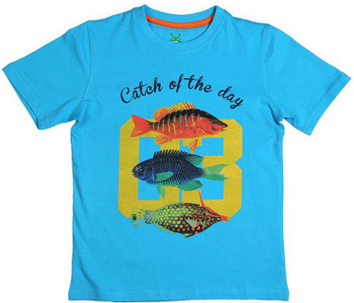 

Poppers by Pantaloons Boys Graphic Print T Shirt(Blue, Pack of 1