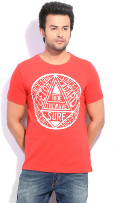 

United Colors of Benetton. Printed Men's Round Neck Red T-Shirt