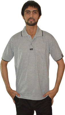 

Binnote Solid Men's Polo Neck Grey T-Shirt, Light grey