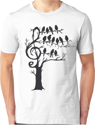 

Foscous Printed Men's Round Neck White T-Shirt