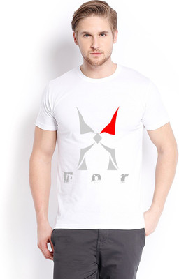 

Trendster Printed Men's Round Neck White T-Shirt
