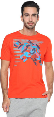 Proline Printed Men's Round Neck Red T-Shirt