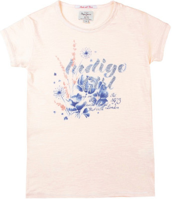 

Pepe Jeans Girls Printed T Shirt(Pink, Pack of 1