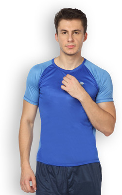 

Difference of Opinion Solid Men's Round Neck Blue T-Shirt