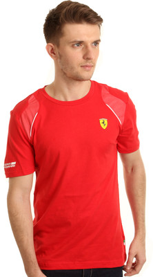 

Puma Solid Men's Round Neck Red T-Shirt, Rosso corsa