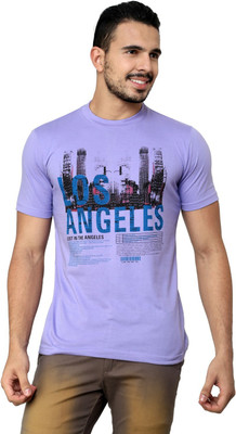 

Cotton County Premium Printed Men's Round Neck Purple T-Shirt
