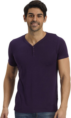 

Fritzberg Solid Men's V-neck Dark Blue T-Shirt