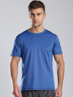 

HRX by Hrithik Roshan Solid Men's Round Neck Blue T-Shirt