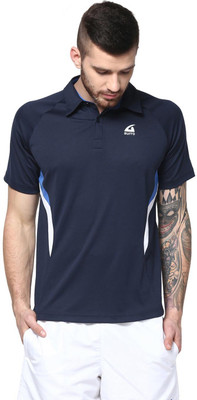 

Aurro Solid Men's Polo Neck Blue T-Shirt