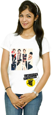 

Teenstees Printed Women's Round Neck White T-Shirt