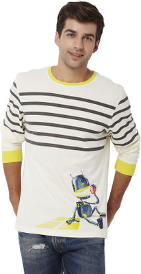 

Chumbak Printed Women's Round Neck White T-Shirt