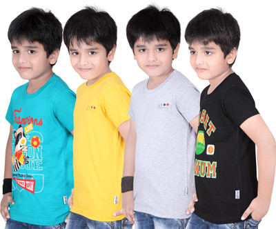 

Dongli Boys Solid T Shirt(Multicolor, Pack of 4)