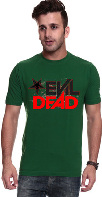 Trendster Printed Men' Round Neck Green T-Shirt