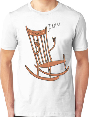 

Foscous Printed Men's Round Neck White T-Shirt