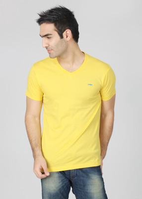 

Jack & Jones Solid Men' V-neck Yellow T-Shirt, Maize