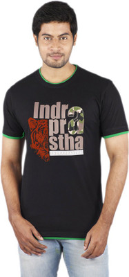 

Bib & Tucker Printed Men's Round Neck Black T-Shirt