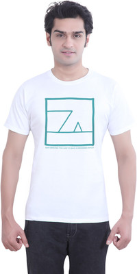 

Tantra Graphic Print Men's Round Neck White T-Shirt
