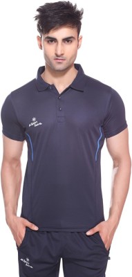 

Sport Sun Solid Men' Polo Neck Dark Blue T-Shirt, Multicolor