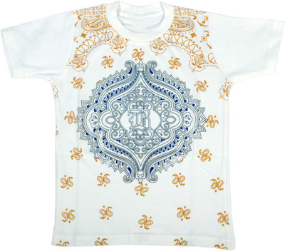 

Hey Baby Boys Self Design T Shirt(White, Pack of 1