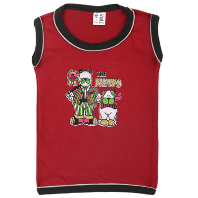 

SR Kids Girls Printed T Shirt(Red