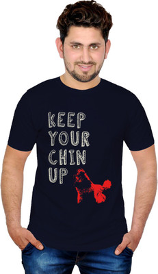 

INKIT Graphic Print Men' Round Neck Dark Blue T-Shirt, Navy blue