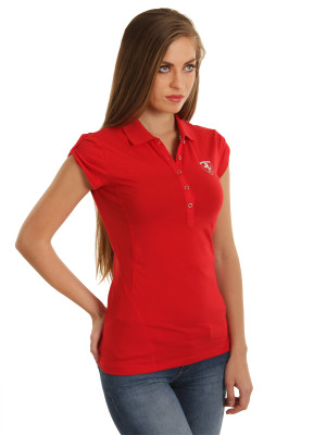 

Puma Solid Women' Polo Neck Red T-Shirt, Rossa corsa