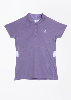 

Vector X Solid Men's Polo Neck Purple T-Shirt
