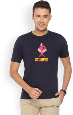

Campus Sutra Graphic Print Men Round Neck Blue T-Shirt