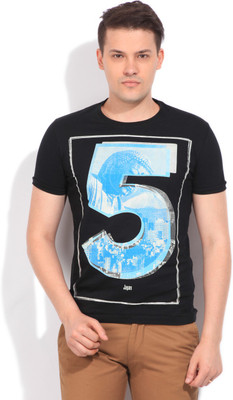 Status Quo Printed Men's Round Neck Black T-Shirt