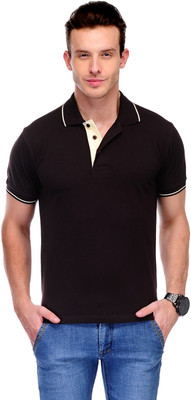 

Scott International Solid Men's Polo Neck Brown T-Shirt, Coffee brown