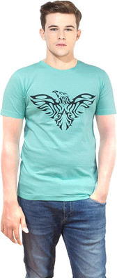 

Gallop Printed Men's Round Neck Light Green T-Shirt