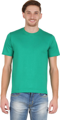 ALL TIMES Solid Men Round Neck Green T-Shirt