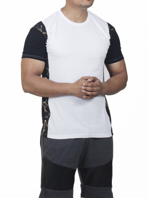 

Fugazee Lifestyle Printed Men' Round Neck White, Black T-Shirt, Black;white