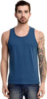 

Mi Moda Solid Men's Round Neck Light Blue T-Shirt, Peacock blue